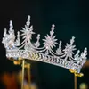 Wedding Hair Jewelry Baroque Luxury Crystal Crown Queen Flowers Bridal Tiaras Women Beauty Pageant Accessories 230307