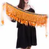 Stage Wear Belly Dance Pargin Tassel Lace-Up vrouwen sexy wrap mini rok taille keten prestaties kostuumpakket heup accessoires