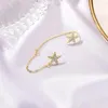 Orecchini posteriori Clip per polsino dell'orecchio in oro per le donne Falso Piercing Huggie Ganci Cartilagine Tragus EarCuff Star Clip su gioielli