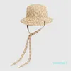 Tam Mektup Tasarımcı Kova Hat Snapbacks Çift taraflı balıkçı şapkaları bandaj güneş kapakları erkek kadın açık kapak 01
