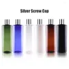 Storage Bottles Multicolor 500ML X 12 Empty Plastic Flat Shoulder Bottle With Screw Cap Skin Care Cosmetics Packaging For Hydrosol Toner