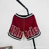 Designer herenbroek Rhude Mesh Letters bedrukte sportbroek Dames losse shorts