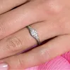 Correspondant couleur or glacé Zircon anneau pour les femmes tendance empilable Dainty INS anneaux bijoux de mode accessoires filles cadeau R731