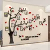 Wandstickers 3D Acryl Sticker Tree Mirror voor sticked Diy P Familie Branch PVC Mural Art Home Decor 230307