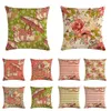 Pillow Cover Shoes Case Pink Flower Sofa Umbrella Bedroom Home Decor Throw Almofadas ZY912