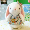 Милый белый кролик плюшевая игрушка с цветочной юбкой кроличьи куклы кукла Машина Кукла Девушка подарка на день рождения