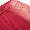 Jeans masculinos Houzhou Red Y2K Jeans grunge Men Hip Hop Rock Renasco denim calças masculinas calças pretas de roupas masculinas