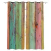 Curtain Colorful Wood Board Blackout Curtains For Living Room Window Bedroom Kitchen Drapes Blinds