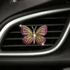 Bling vlinder roze schattige auto -ventilatie clips strass luchtverfrisser ornament