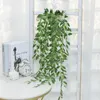 Dekorativa blommor 98 cm Artificial Vine Green Wall Hanging Ivy 5-Fork Dutch Bean Plant Bundle Home Indoor Room Decoration False Garland