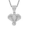 Дизайнерские ювелирные изделия 2023 Новый дизайн Elephant Real Gold Pendant Hiphop Rapper Punk Madeny Fine Moissanite Jewelry Мужчины женщины подвески