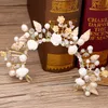 Wedding Hair Jewelry Highgrade Ręcznie robany perel Conch Big Hoop Sea Snail Shell Crown Brides HEDDRESS Plaży Akcesoria 230307