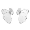 Stud Original Design 925 Sterling Silver Big Butterfly Zircon Boucles d'oreilles pour les femmes Fine Jewelry Fantasy Eardrop Cadeaux Filles 230307
