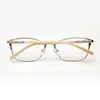 نظارات شمسية إطارات المعادن المرأة Cat عين النظارات البصرية واضحة واضحة أزياء شفافة الصف Armacao de eyeglasses لـ womentwm7554c1 230307