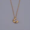 Pendant Necklaces Trendy Choker Jewelry Titanium Steel Fashion Necklace Zircon Moon Chains Dainty Women Luxury Charms