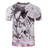 Camisetas T Men Camisetas Animais Camisa impressa 3D Moda de moda Harajuku Camisetas casuais de manga curta casual