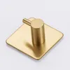 Sticker Adhesive Stainless Steel Wall Mount Holder Hook Door Clothes Coat Hat Hanger Hanger Towel Clothes Robe Rack Gold LX3884