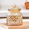 Storage Bottles Jars Glass Airtight Jars Kitchen Food Grade Storage Box Storage Jar Amber Glass Bottle Kitchen Organizer Glass Container J230301