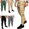 Pantaloni da uomo Pantaloni da uomo Cargo Jogger Autunno Hip Hop Abbigliamento da strada Pantaloni larghi Multi tasche Tuta tinta unita GYM Abbigliamento sportivo Z0306