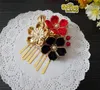 Party Masks Gold Ancient Customs Hairpin Sakura Tassel Hair Clip Tsumami Zaiku Cosplay japanska handgjorda tillbehör för Hanfu Kimono