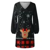 Casual Dresses Womens Christmas Long Sleeve Party Holiday Dress