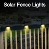 Solar vägglampor Vattentät LED Solar Step Light Powered Post Post Lamp utomhusväg Yard Patio Trappor och staket Crestech
