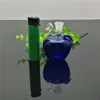 Colored glass apple pot IN STOCK glass pipe bubbler smoking pipe water Glass bong