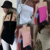 Großhandel 2023 Sommer Frauen Tops Unregelmäßige Split T-shirt Tees Woolen Ärmellose Sexy Bh Tank Crop Top T-shirt Für Weibliche Damen