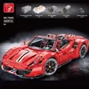 Желтый 488 Pista Sports Super Racing Building Blocks 1: 8 Модель с моторным кирпичным кирпичом T5005 3608PCS High Tech Toys Crismas Boys Assembly Bricks Kids День рождения подарки