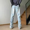 Männer Hosen Gewaschen Übergroßen Männer Jeans Amerikanischen High Street Taste Design Gerade Denim Hosen Hip Hop Männlichen Casual Hosen Z0306