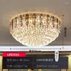 Taklampor Modern Simple Light Luxury Crystal Lamp varm och romantisk LED-sovrum runt high-end vardagsrum