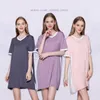 Casual Dresses MRMT 2023 Brand Summer Women's T Shirt Dress Leisure V-collar Splice Loose And Thin T-shirt For Female Medium Long Tshirt