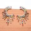 Stud Earrings Design Big Wing Irregular Shape For Women Colorful Crystal Pendientes Wholesale Jewelry Accessories