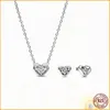 925 Gümüş Fit Pandora Kolye Kolye Kalp Kadın Moda Takı Anları İnceleme Zincir Bilezik Yeni