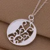 Pendant Necklaces AN426 Sterling Necklace Fashion Jewelry The Disc Pattern Hanging /gsiapjpa Awuajoba Silver Color