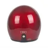 Мотоциклетные шлемы Red Retro Vintage German Style Helme 3/4 Открытое лицо скутер крейсер байзер мото