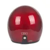 Caschi da moto Rosso Retro Vintage Casco stile tedesco 3/4 Open Face Scooter Chopper Cruiser Biker Moto Occhiali Maschera