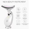 Appareils de soins du visage Masseur pour le visage et le cou LED Pon Therapy Skin Serrer le massage Réduire le double menton Anti-rides Supprimer le dispositif de beauté 230308