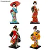 Decorative Objects Figurines 25cm Kawaii Statuette Japanese Geisha Dolls Kimono Belle Girl Lady Collection Home Decor Miniature Gift 230307