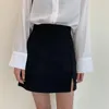 Skirts Skirts Women Split Elegant Office Ladies Spring Mujer Faldas Casual A-line Black Design Comfortable Ulzzang 230308