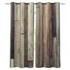 Curtain Colorful Wood Board Blackout Curtains For Living Room Window Bedroom Kitchen Drapes Blinds