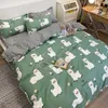 Bedding sets Sweetheart Bedding Set Fashion Tiger Single Double Queen Size Flat Sheet Quilt Duvet Cover Pillowcase Bed Linens Home Textile 230308