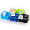 Glassverktyg Big Ice Cube Maker Tray Silicone Square Ice Mold For Whisky Cocktail Brandy Large Cubitera Ice Tray Ice Cube Mold 4 Grid Z0308