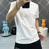 Men's T-Shirts Short sleeve men's cross-border large size trend in Europe and the United States Fashion simple letter printing men's bottom T-shirt