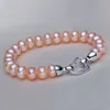 Charm Bracelets Natural Real Pearl For Women Freshwater Beads Hart Clasp Multi Color Bracelet 230307