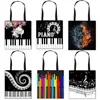 Bolsas de noite piano Música Nota Imprimir bolsa de moda moda feminina Bandcela de ombro de ombro para viagens Senhoras de grande capacidade Compras