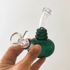 Vidro de cano de água Bong lago verde transparente para fumantes reciclador de cachimbo dab bongs com bonges com cachecóis percolate