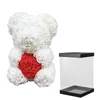 Flores decorativas grinaldas 2023 Dorp Teddy Bear com na caixa de presentes de rosas
