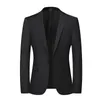 Men's Suits Blazers Boutique Men's Fashion Business Cultivate One's Morality Leisure Pure Color Gentleman's Wedding Presided Over Work Blazer 230308