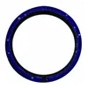 Lenkradabdeckung Autoabdeckung Schwarz Plüsch Blau Strsestone Anti-Rutsch-Protektor Innenzubehör Universal 38-37cm